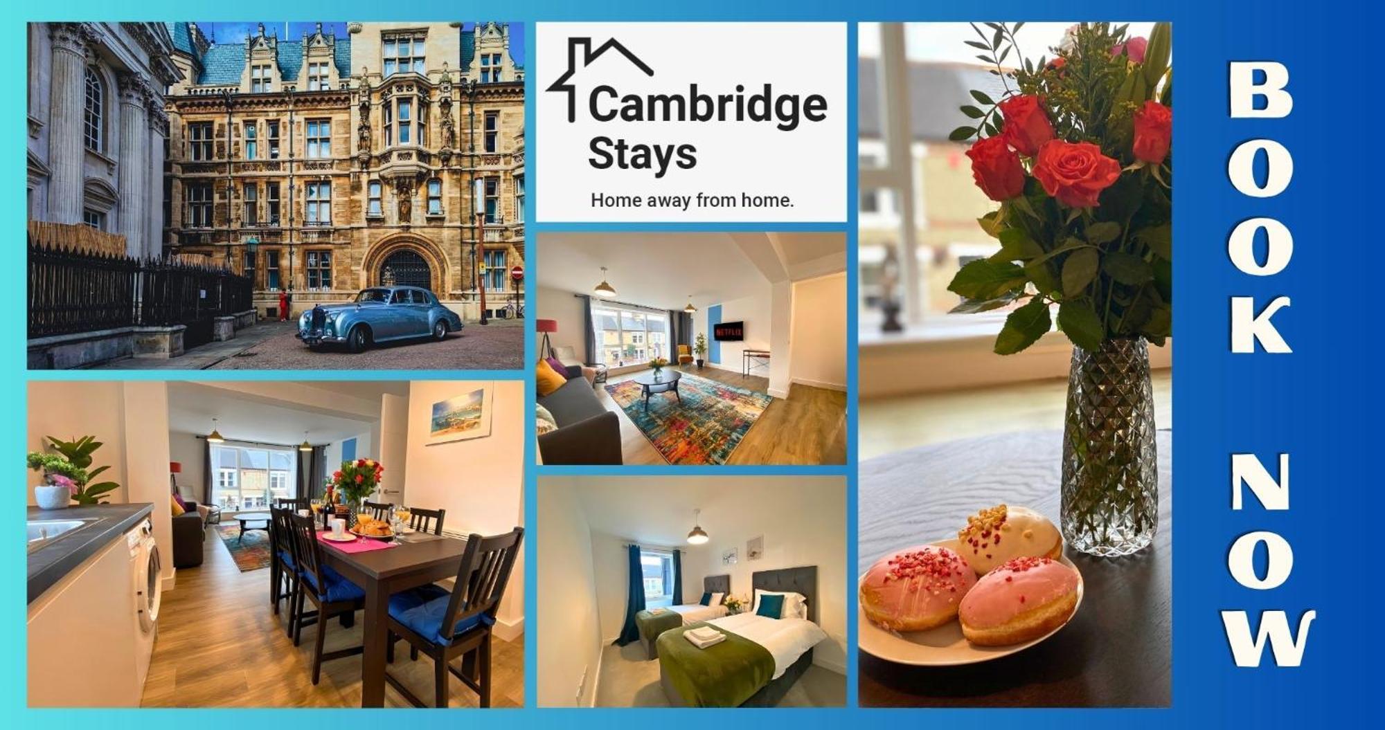 Cambridge Stays Riverside Apart Hotel With 2Br Flats At The City Centre-Parking-Balcony Exterior foto